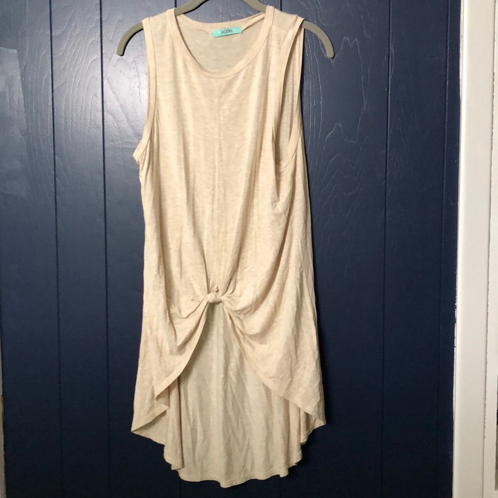 Boutique long t-shirt material Tie front